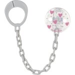 Cha�ne de sucette avec clip et anneau adaptateur - attache - sucette pour b�b� - compatible avec toutes ...