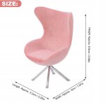 Chaise 1:12 mini fauteuil enfant pour poupée rose Chaise 1:12 mini fauteuil enfant pour poupée rose