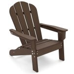 Chaise adirondack de jardin enfant 3 a 8 ans - costway - polythylne haute densit toutes saisons design ...