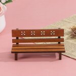 Chaise banc en bois miniature pour maison de poupe 1:12, fauteuil de parc, dcor de maison de poupe ...