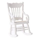 Chaise a bascule miniature pour maison de poupe, ensemble de meubles en bois, simulation de mini meubles ...