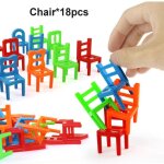 Chaises empilables cr�atives 18 pi�ces, jeu de soci�t� interactif parent - enfant