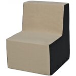 Chaise fauteuil pouf pour chambre denfant, jeu confort repos beige - gris Chaise fauteuil pouf pour chambre denfant, jeu confort repos beige - gris