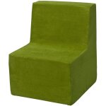 Chaise fauteuil pouf pour chambre denfant, jeu confort repos vert