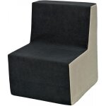 Chaise fauteuil pouf pour chambre d'enfant gris - beige
