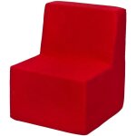 Chaise fauteuil pouf pour chambre d'enfant rouge