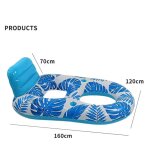 Chaise flottante gonflable pour piscine de loisirs, canap flottant, grand dossier, maille d'eau, fte ...