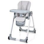 Chaise haute bb pliante costway - rglable - gris - 9, 7 kg - 15 kg - 3 ans - mixte - 6 mois - sige ...