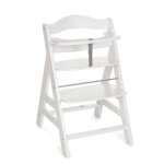 Chaise haute en bois pour bebe evolutive alpha + white - hauck