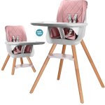 Chaise haute en bois evolutive starwood natutal rose Chaise haute en bois evolutive starwood natutal rose