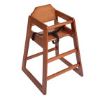 Chaise haute en bois fonc� empilable - bolero