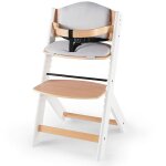 Chaise haute evolutive kinderkraft enock - blanc avec coussins gris