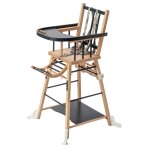 Chaise haute evolutive marcel anthracite - combelle