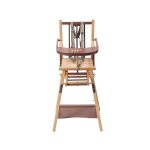 Chaise haute evolutive marcel hybride vieux rose - combelle