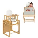 Chaise haute evolutive portable evoluonge pour bébé en bois de hêtre. convertible en table et en chaise ... Chaise haute evolutive portable evoluonge pour bébé en bois de hêtre. convertible en table et en chaise ...