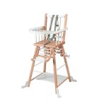 Chaise haute marcel transformable barreaux hybride - blanc