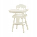 Chaise haute pour petite poupée, modèle de meuble de maison de poupée 1 / 12, blanc Chaise haute pour petite poupée, modèle de meuble de maison de poupée 1 / 12, blanc