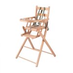 Chaise haute pliante sarah vernis naturel - combelle