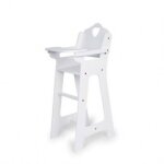 Chaise haute pour poupée blanche Chaise haute pour poupée blanche