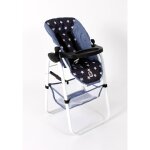 Chaise haute pour poup�es bleu etoiles