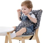 Chaise haute de voyage (gris) portable easy seat rehausseur chaise enfant housse de si�ge pour chaise ...