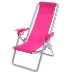 Chaise longue pliable pour filles, meuble de plage, salon, gardan, poup�e princesse, jouet, maison, accessoire ...