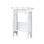 Chaise de maison de poup�e durable blanche miniature, chaise de jardin, mod�le cadeau