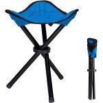 Chaise de p�che(bleu) / tabouret de p�che pliable avec fermeture velcro et poign�e de transport. - tr�pied ...