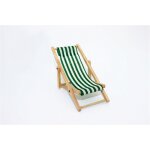 Chaise de plage pliable en bois echelle 1:12, chaise miniature pour maison de poupes, couleur en vert, ...