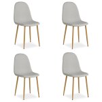 Chaise salle manger lot de 4 - gris
