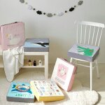 Chaise de salle a manger portable pour b�b�, coussin rehausseur, lapin, crocodile, requin, epais, lavable, ...