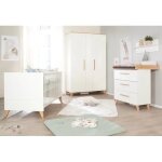 Chambre b�b� compl�te evolutive roba - leon - lit 70x140 + commode a langer + armoire 2 portes - blanc ...