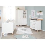 Chambre b�b� compl�te roba - leon - lit evolutif 70x140 + commode a langer + armoire 2 portes 2 niches ...