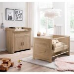 Chambre b�b� duo : lit 70 x 140 cm + commode a langer ahoi - chene - trend team