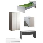 Chambre complte enfant 5p  lara  blanc