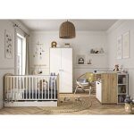 Chambre trio arthur - lit 60 / 120 + commode + armoire - galipette