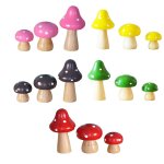 Champignon sculpt� en bois, jouet educatif montessori, diff�rentes tailles et diff�rentes formes, jardin, ...