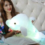 Changement de couleur 7 led eclaircir jouet de dauphin en peluche oreiller en peluche veilleuse (blanc, ... Changement de couleur 7 led eclaircir jouet de dauphin en peluche oreiller en peluche veilleuse (blanc, ...