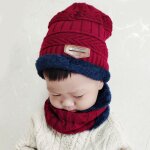 Chapeau et bavoir en laine coréen de type créatif d'hiver, un chapeau tricoté épais pour hommes en plein ... Chapeau et bavoir en laine coréen de type créatif d'hiver, un chapeau tricoté épais pour hommes en plein ...