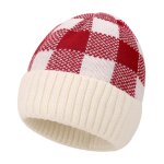 Chapeaux de bb en treillis acrylique, chapeau chaud d'hiver, a rabat, tricot au crochet, pices lgres, ...