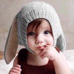 Chapeau de bb tricot pour enfant en bas age, chapeau long a oreilles de lapin, bonnets, accessoires ...