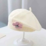 Chapeau bret fleur pour bb fille, bonnet chaud pour bb, tout - petit coren, casquettes de peintre ...