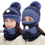 Chapeau chauffant avec cache - cou, tricot usb, idal comme cadeau de vacances pour les amis, les amoureux ...