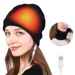 Chapeau chauffant lectrique usb, chapeau chauffant chaud, charpe tricote pour l'extrieur