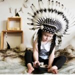 Chapeau de coiffure en plumes indiennes pour enfants, accessoires de photographie, bandeau d'halloween, ...