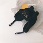 Chapeau en coton et laine d'agneau pour bb, chapeau de protection chaude, casquette lei feng brode ...