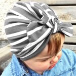 Chapeau en coton tricot� pour b�b�s filles, plusieurs couleurs, a la mode, mignon, doux, ray�, oreilles ...