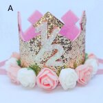 Chapeaux de f�te d'anniversaire pour premier anniversaire, 1 pi�ce, 2�me et 3�me couronne, d�corations ...