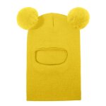 Chapeau d'hiver pour enfants, garde au chaud, protection complte, dcor de boule en peluche, tricot ...