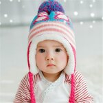 Chapeau d'hiver tricot en laine pour tout - petit garon et fille, bonnet de lapin en crochet, mignon, ...